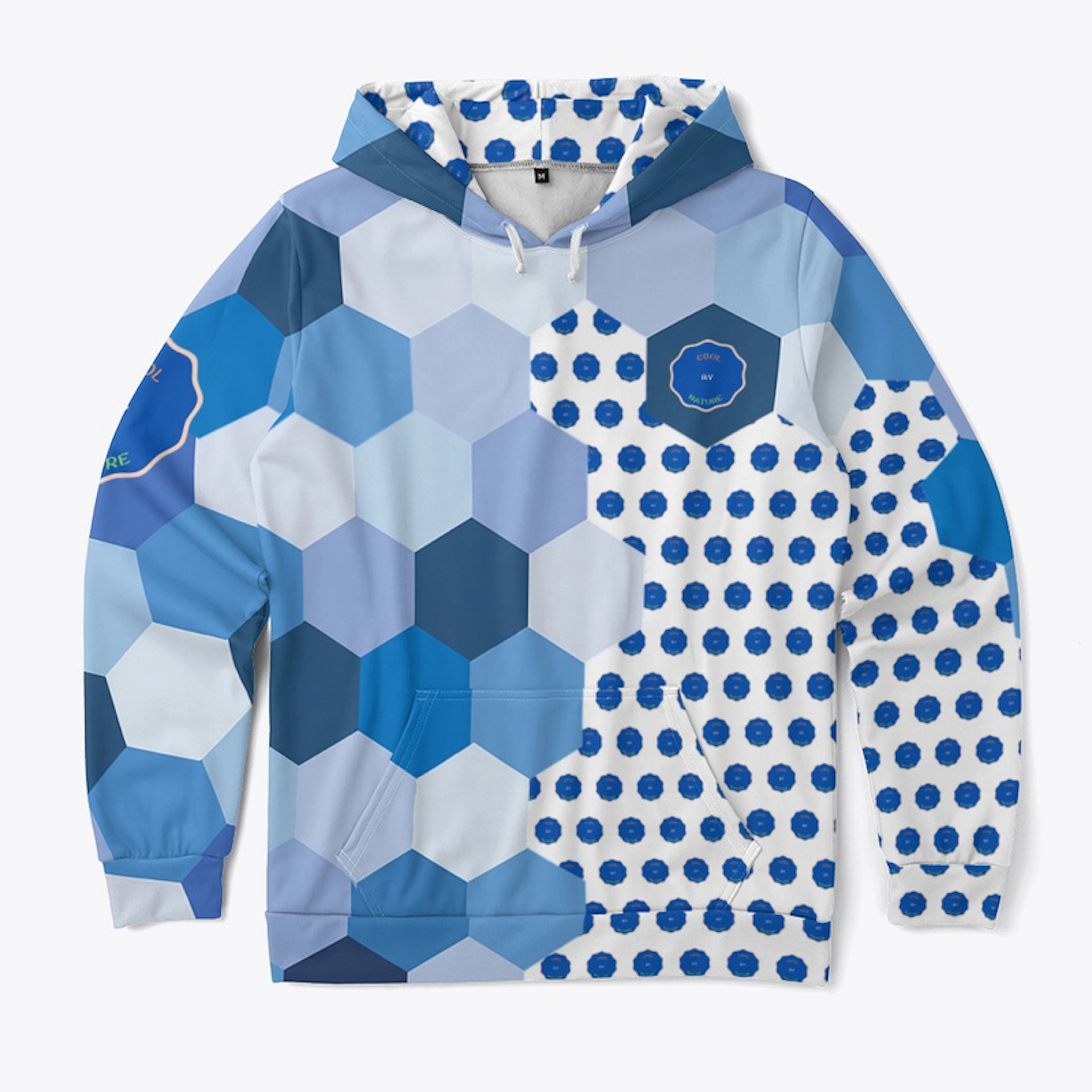 Cobynat Blue Hexagon All-Over Print