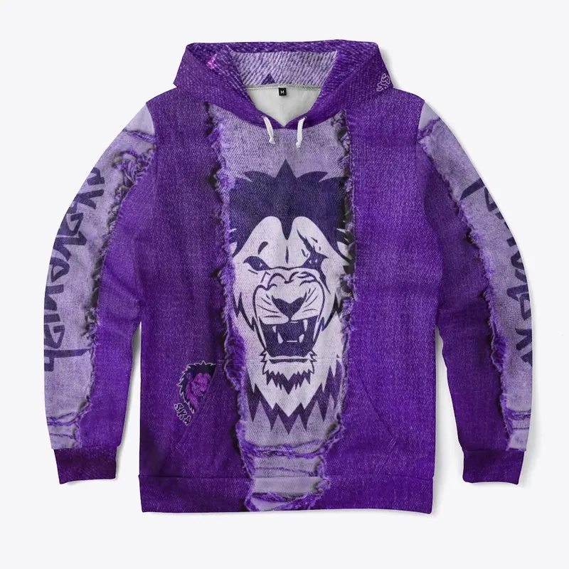 Skavenjah Purple Denim Print All-Over